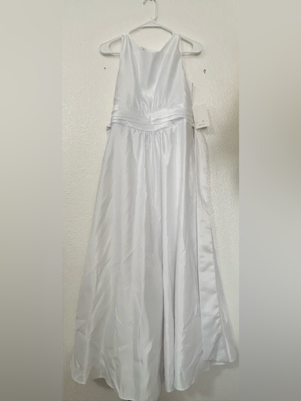 White Women's A-Line Satin Skirt